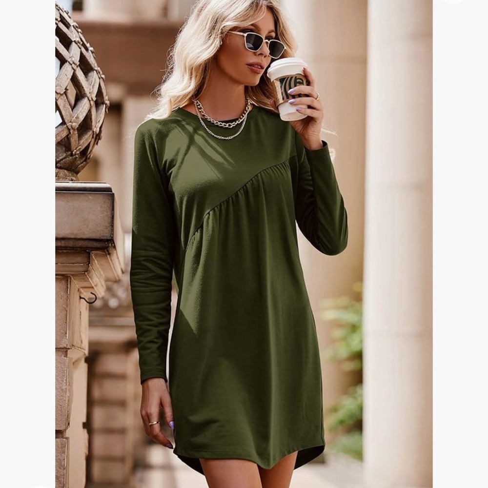 NWOT PRETTYGARDEN Women’s long sleeve Mini Tunic Dress Casual